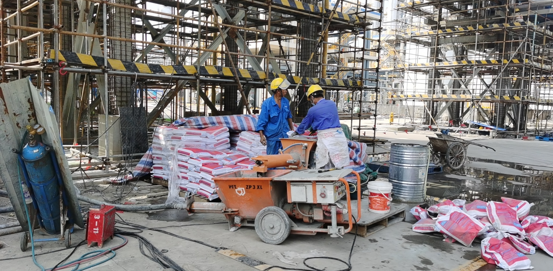 豪利777灌浆料施工质量：和易性沉要作用